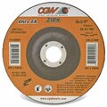 Cgw Abrasives Flat Depressed Center Wheel, 5 in Dia x 1/4 in THK, 24 Grit, Zirconia Alumina Abrasive 37530